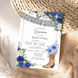 Modern Rustic Quinceanera Invitation