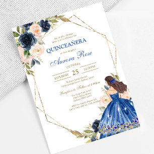 Modern Rustic Quinceanera Invitation