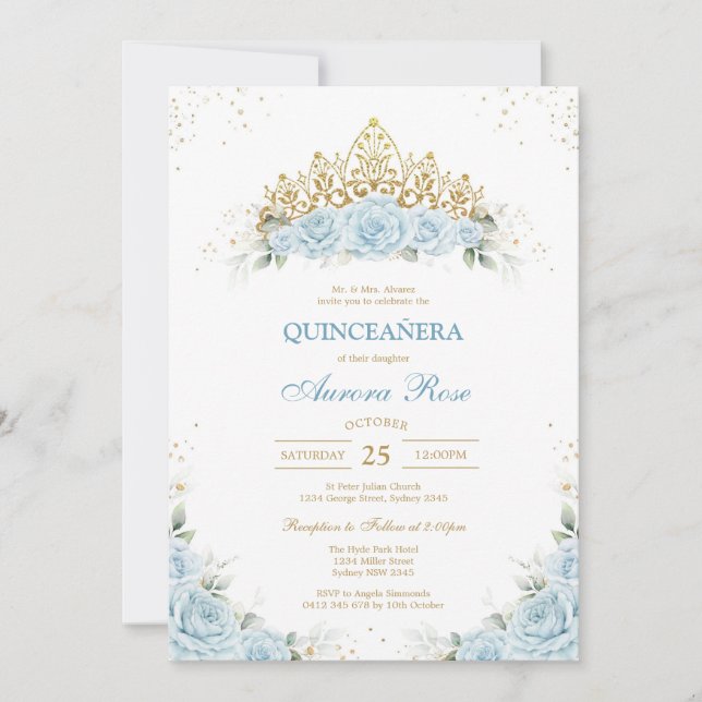 Modern Rustic Quinceanera Invitation (Front)
