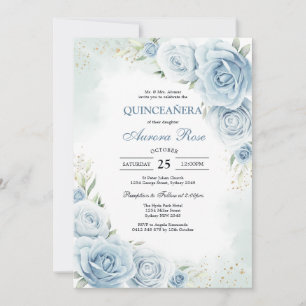 Modern Rustic Quinceanera Invitation