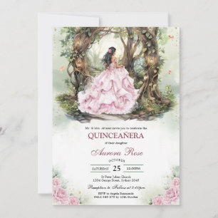 Modern Rustic Quinceanera Invitation