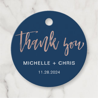 Modern Rustic Script Calligraphy Wedding Favour Ta Tags
