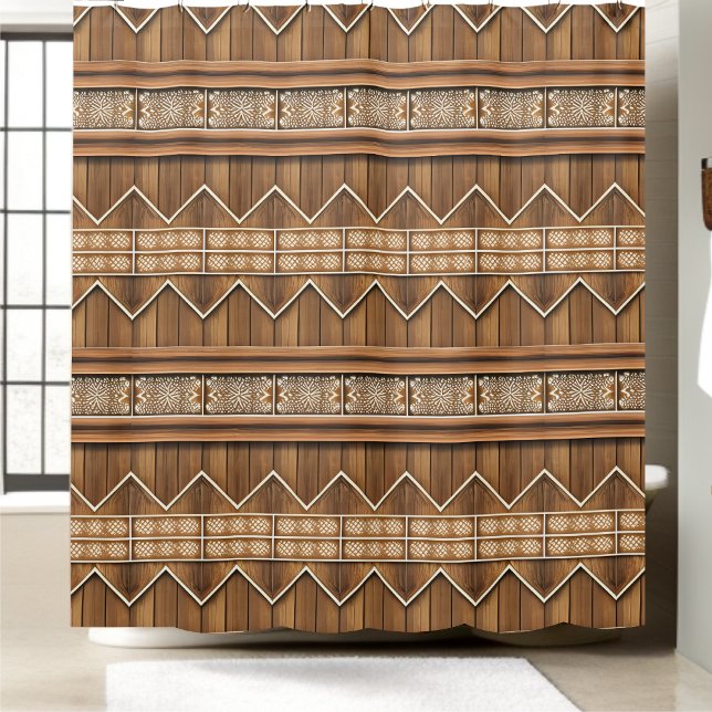 Modern Rustic Shower Curtain (Creator Uploaded)