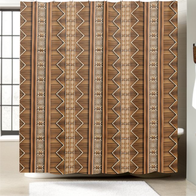 Modern Rustic Shower Curtain Style 2 (Creator Uploaded)