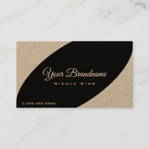 Modern Rustic Vintage Style Black Brown Colored Business Card
