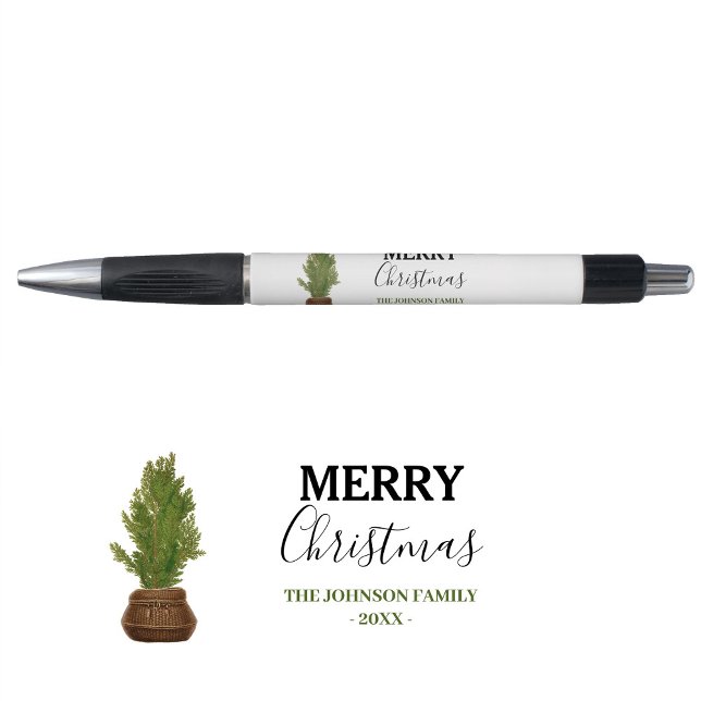 Modern Rustic Watercolor Christmas Tree Holiday (Modern Rustic Watercolor Christmas Tree Holiday Pen)