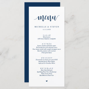 Modern Rustic Wedding Elopement Dinner Menu