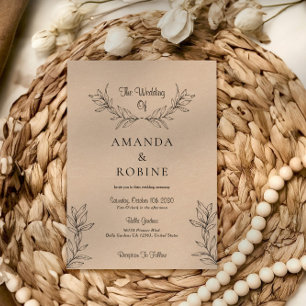 Modern Rustic Wedding Invitation