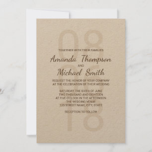Modern Rustic Wedding Invitation