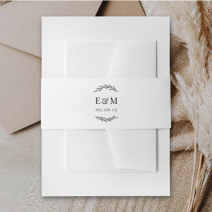 Modern Rustic Wedding Invitation Belly Band