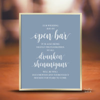 Modern Rustic Wedding Open Bar Drunken Shenanigans