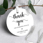 Modern Rustic, Wedding Thank you Gifts,  Favour Tags<br><div class="desc">Modern Rustic,  Wedding Thank you Gifts,  Favour Tags. In minimalist simple black font. You can easily customise the colour of all the elements in this tag design.</div>