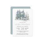 Modern rustic winter forest holiday open house