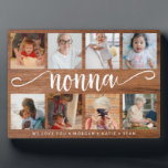 Modern Rustic Wood Custom Photo Nonna Gift Plaque<br><div class="desc">A modern and chic photo collage plaque designed with customised photos and a script calligraphy font of "nonna" in rustic wood background perfect as a gift for your nonna. (Photo courtesy of Unsplash. Kindly replace it with your own.)</div>