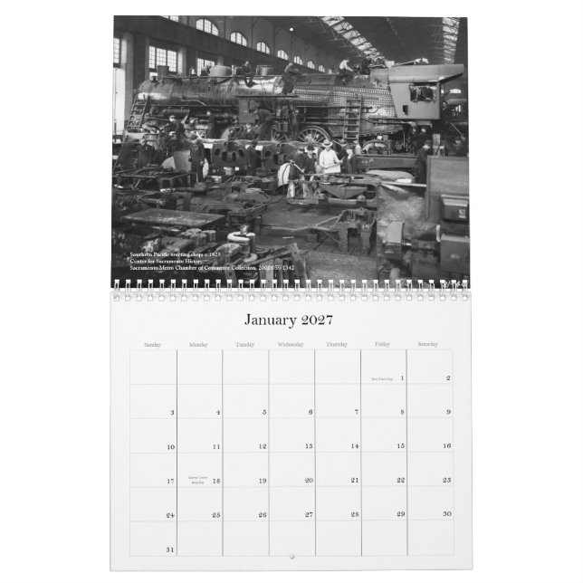 Modern Sacramento, 1920s - 1930s Calendar (Jan 2027)