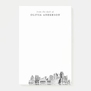 Modern Sacramento Professional Gift Personalised Post-it Notes