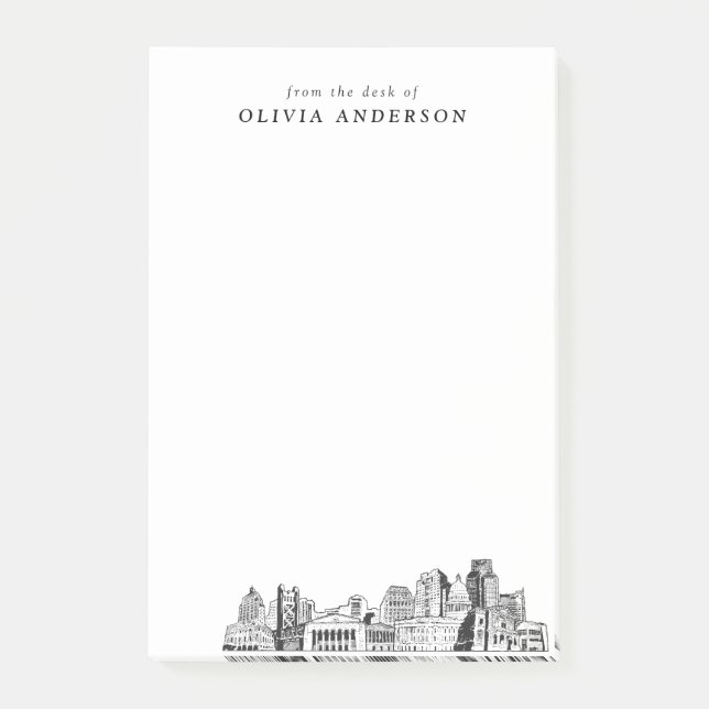 Modern Sacramento Professional Gift Personalised Post-it Notes (Front)