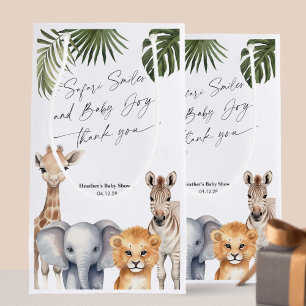 Modern Safari Animals Baby Boy Shower favour Goodi Small Gift Bag