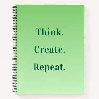 Modern Sage Gradient Motivational Personalised Notebook