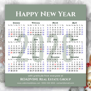 Modern Sage Green 2026 Calendar Business Magnetic