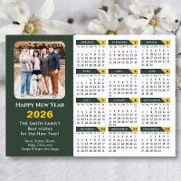 Modern Sage Green 2026 Calendar Minimalist Photo