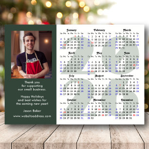 Modern Sage Green 2026 Calendar Photo Magnetic 