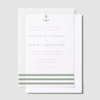 Modern Sage Green Anchor Nautical Wedding