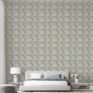 Modern sage green birch  wallpaper