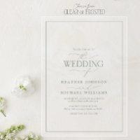 Modern Sage Green Calligraphy Wedding