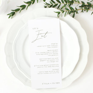 Modern Sage Green Calligraphy Wedding Menu