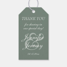 Modern Sage Green Elegant White Script Wedding