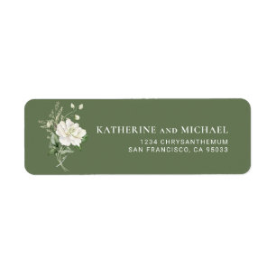 Modern Sage Green Eucalyptus Wedding Address