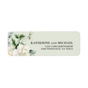 Modern Sage Green Eucalyptus Wedding Address