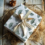 Modern Sage Green Ginkgo foliage  Wrapping Paper Sheet<br><div class="desc">Gorgeous sage green ginkgo design,  suitable for all gifting occasions. Elegant watercolor artwork has been arranged in an all over multi-directional repeat. Please see other items in this unique collection.</div>