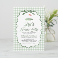 Modern Sage Green Golf Let's Par-Tee Bridal Shower