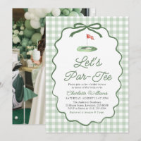 Modern Sage Green Golf Let's Par-Tee Bridal Shower