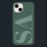 Modern sage green initial minimal contemporary Case-Mate iPhone 14 case<br><div class="desc">Modern sage green initial monogram minimal contemporary phone case design.</div>
