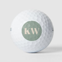 Modern Sage Green Monogram Initials Personalised