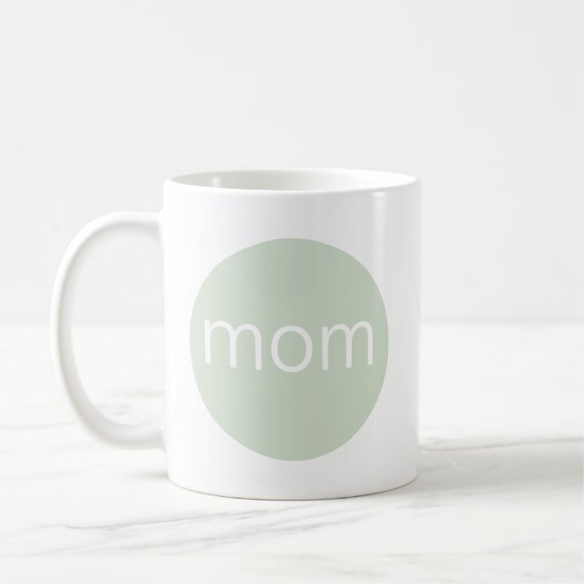 Modern Sage Green Mum Coffee Mug (Left)