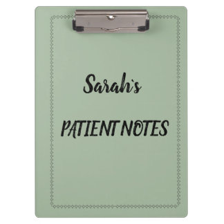 Modern Sage Green Personalised Clipboard
