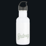 Modern Sage Green Personalised Monogram and Name  532 Ml Water Bottle<br><div class="desc">The Modern Sage Green Personalised Monogram and Name Stainless Steel Water Bottle is both stylish and functional. It features a sleek sage green finish and is customised with your monogram and name, making it a unique accessory. Crafted from high-quality stainless steel, it is durable and designed to keep your drinks...</div>
