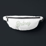 Modern Sage Green Personalised Monogram and Name  Bum Bags<br><div class="desc">The Modern Sage Green Personalised Monogram and Name Fanny Pack is a stylish and functional accessory perfect for on-the-go convenience. Crafted with a chic sage green colour, this fanny pack features a personalised monogram and name, adding a unique and personalised touch. It offers ample storage space with multiple compartments, making...</div>