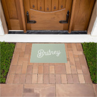 Modern Sage Green Personalised Monogram and Name 