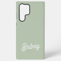Modern Sage Green Personalised Monogram and Name 