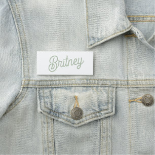 Modern Sage Green Personalised Monogram and Name Tag