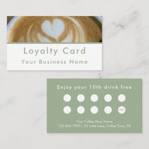 Modern Sage Green Photo Template Custom Loyalty Card