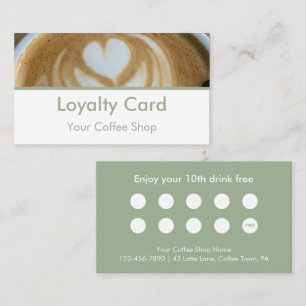 Modern Sage Green Photo Template Custom Loyalty Card