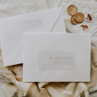 Modern Sage Green Script Return Address