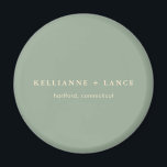 Modern Sage Green Simple Wedding Magnet<br><div class="desc">Modern style wedding magnet featuring a simple yet elegant design.</div>