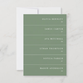 Modern Sage Green Wedding Name Place Cards